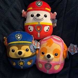 8” Paw Patrol Plush Trio - Chase, Marshall, and Skye